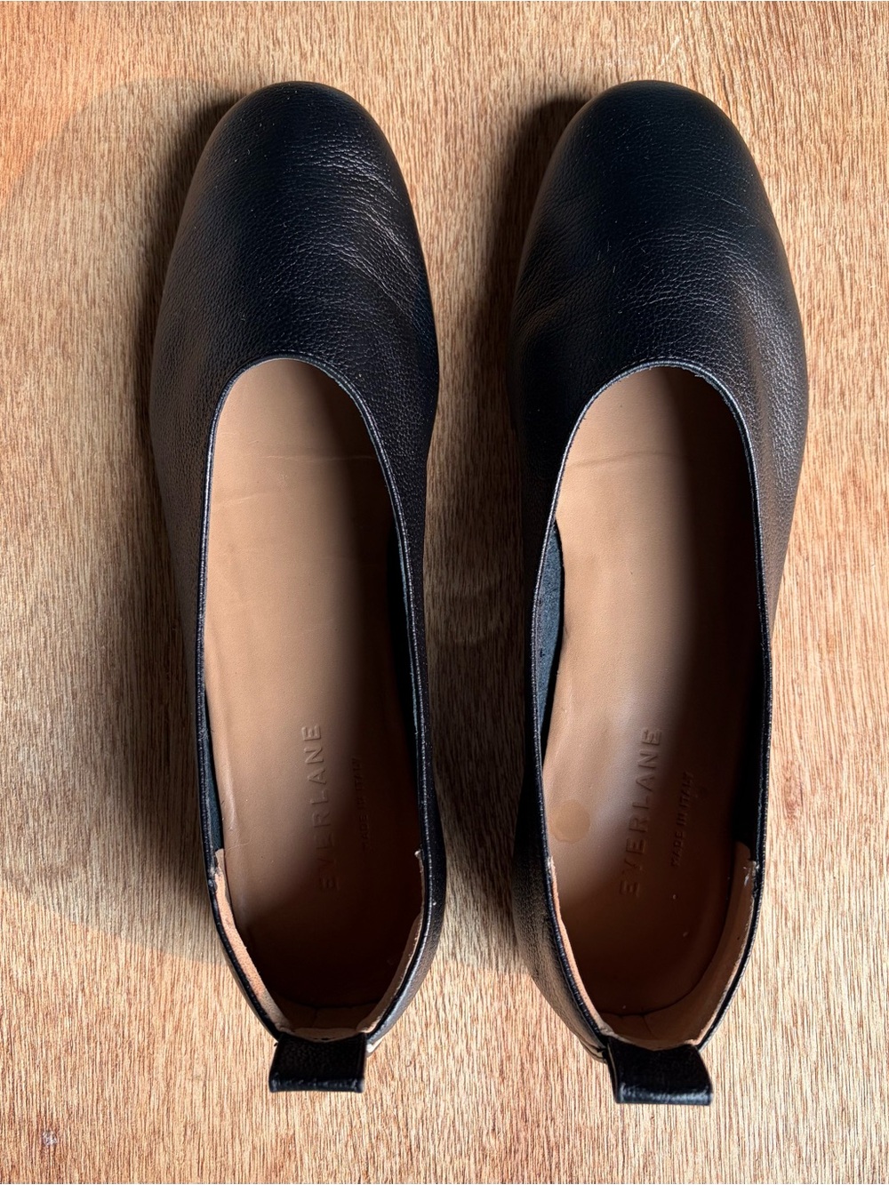 Everlane Day Glove Classic Black Leather Ballet Flats EUC Size 7 - Picture 2 of 5